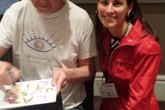 Hervé Tullet at SCBWI NY 2015 painting in my book!